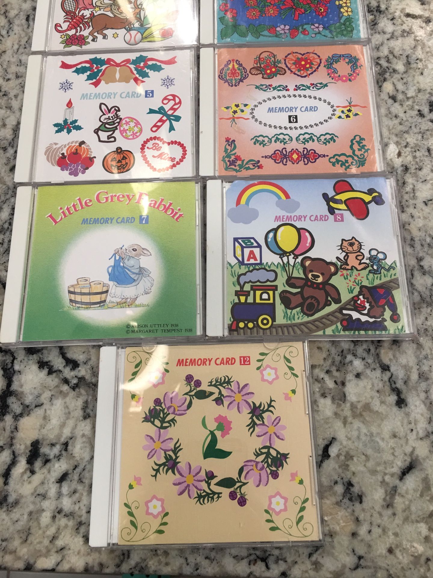 Janome Embroidery Cards - Set of 7 Cards