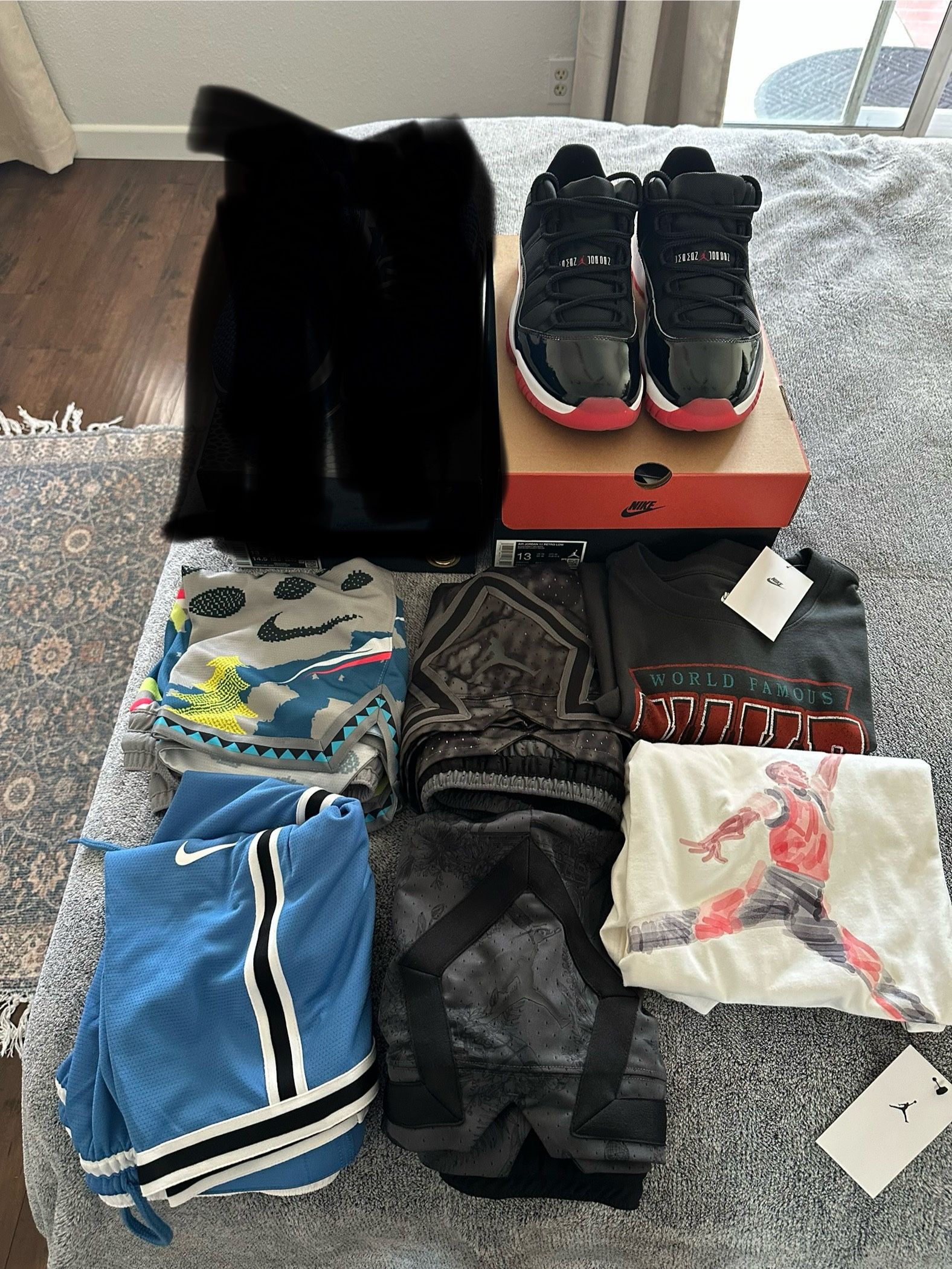 Air Jordan 11 Low Bred Size 13 Nike/jordan Shorts Shirts Size Large
