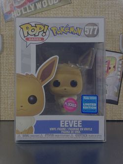 FUNKO POP EEVEE 577 FLOCKED WONDER-CON EXCLUSIVE POKÉMON