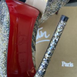 Christian Louboutin Sz 38 Authentic Glitter 