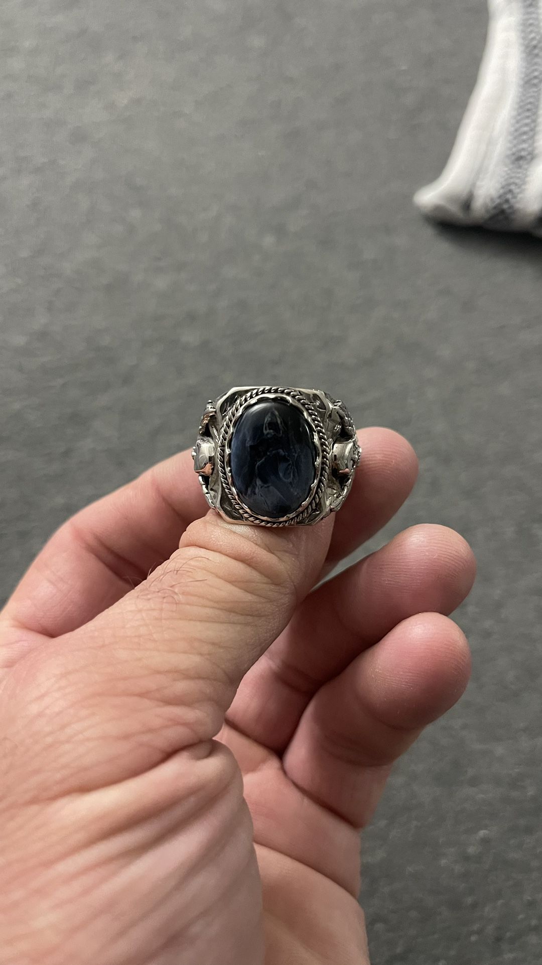 Clocks & Colours: Specter X Blue Pietersite Stone Sterling Silver