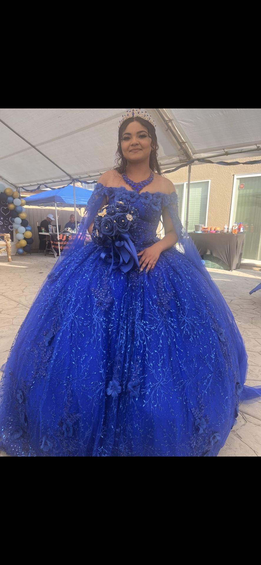 Quinceanera royal blue dress