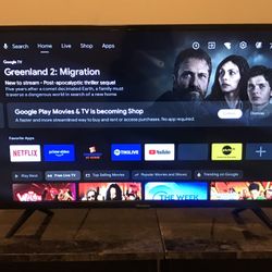 Hisense 40” Android Smart Tv - Barley Used, Remote Included  