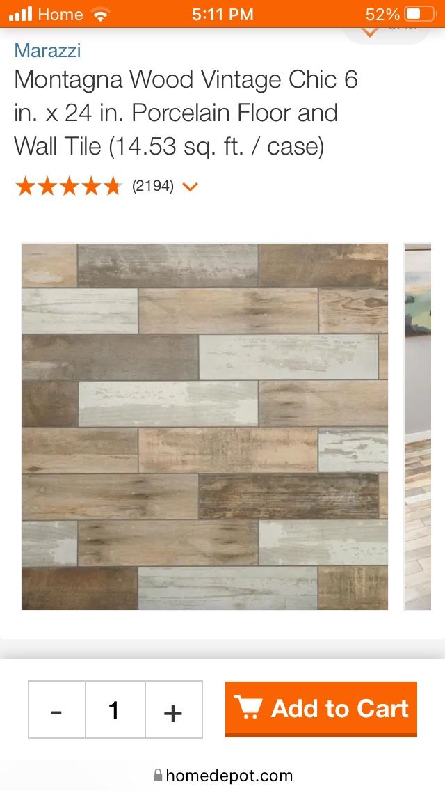 Marazzi Montagna Wood Vintage Chic 6 in. x 24 in. Porcelain Floor and Wall Tile (14.53 sq. ft. / case)