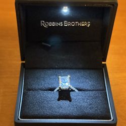 Engagement Ring: 14K White Gold Radiant Cut With Hidden Halo