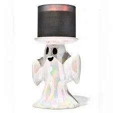 New BATH AND BODY WORKS 3 wick Halloween Ghost candle holder never used Still In Original Box