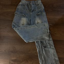 Blue Cargo Jeans 