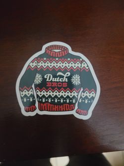 DUTCH BROS RARE CHRISTMAS SWEATER STICKER