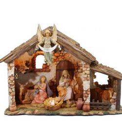 NEW fontanini nativity scene lighted 5 inch centennial collection