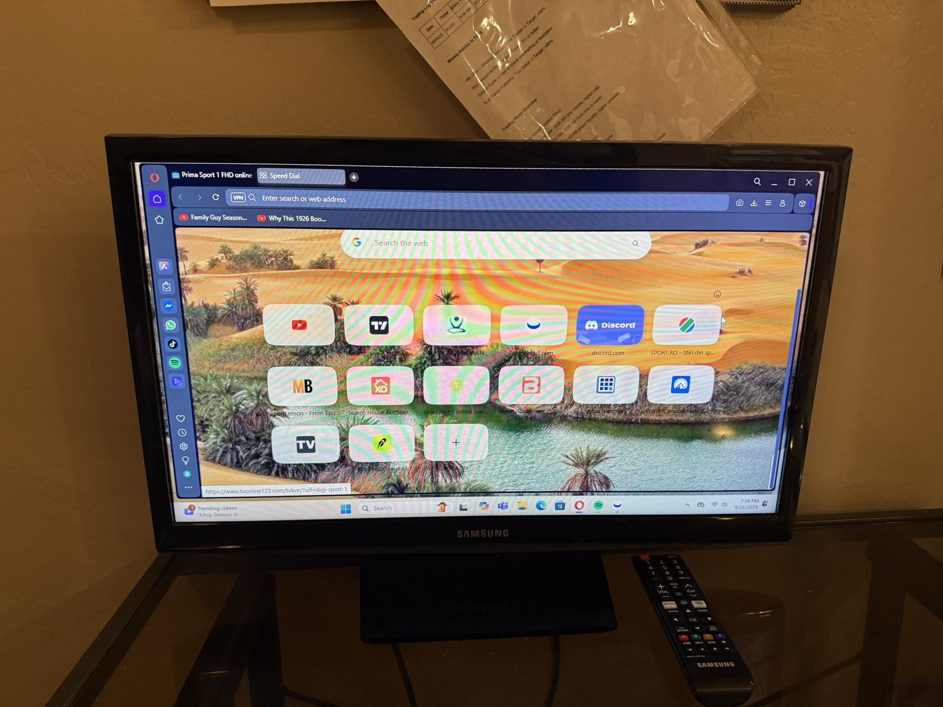 Samsung 24" TH310 LED Monitor + Remote