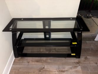 Glass tv stand