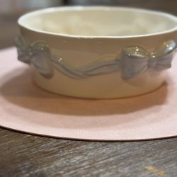 Large Blue Bow Plate/bow