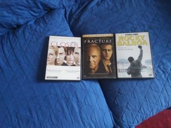 3 DVDs Of Rocky balboa, Fracture And Closer
