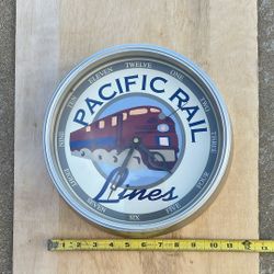 Railroad Clock Pacific Rail Lines Wall Clock $12.00