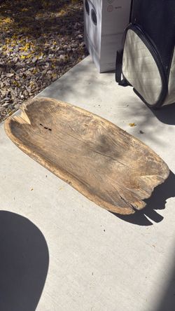 (2) Wooden Rustic Antique Dough Bowls