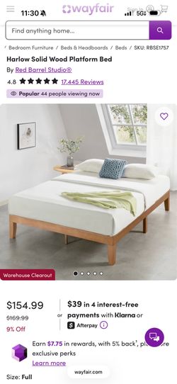 Full wood bed frame—NEED GONE TODAY