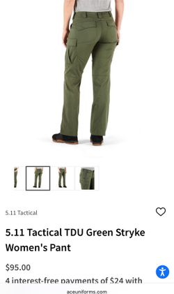 5.11 Tactical TDU Green Stryke Women's Pant- Size 6 Regular