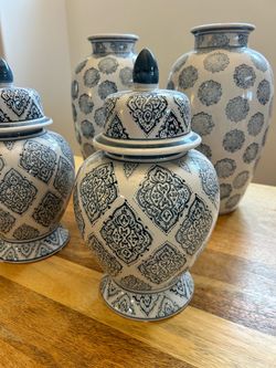 Moroccan ceramic vases, new with tags