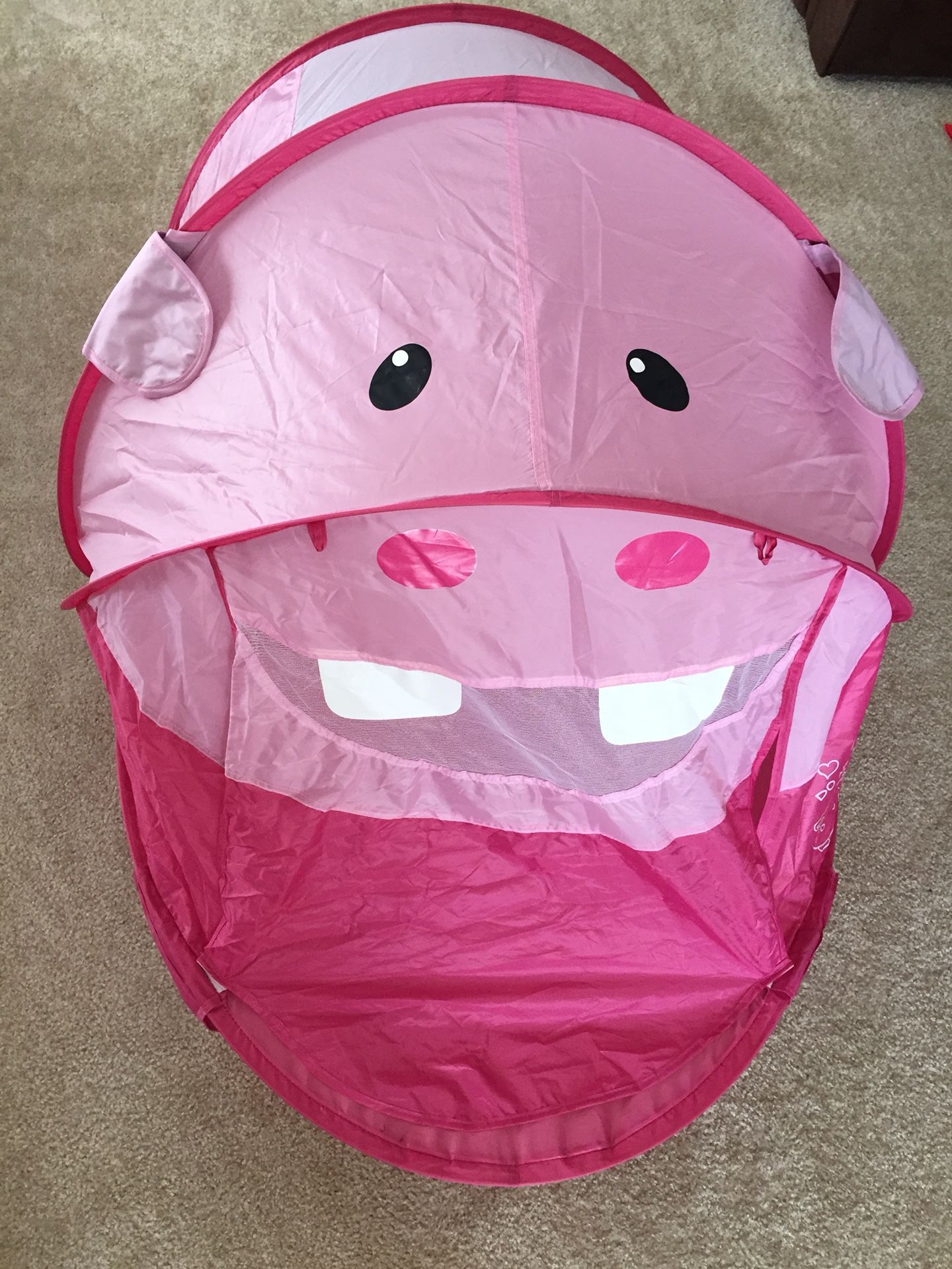 Kids’ pop up tent, pink pig 🐷