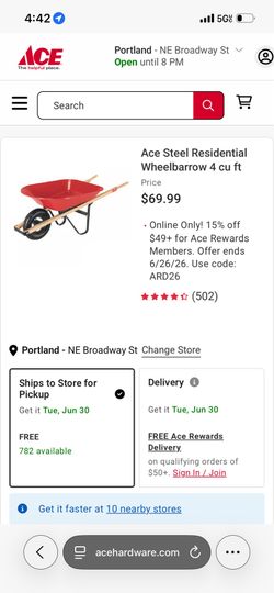 Wheelbarrow slightly rusted on inside