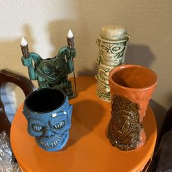Disney Disneyland Trader Same Tiki Mug Lot 