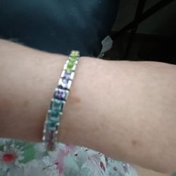 Sterling Silver Gemstone Bracelet 