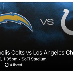 (4) Chargers vs. Colts - Section 306 - Aisle Seats