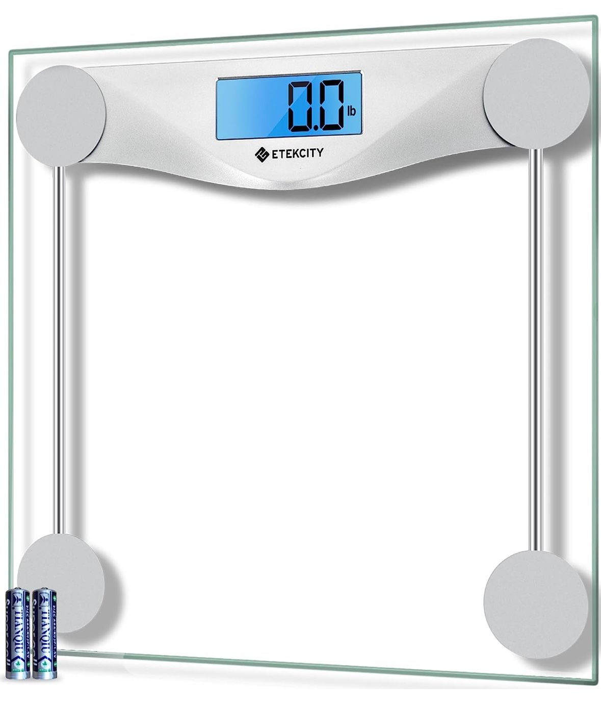Digital Body Weight Bathroom Scale, Silver,400 lb capacity