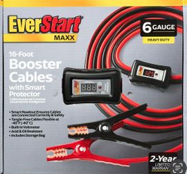 EverStart Maxx 16-Foot 6-Gauge Heavy Duty Booster Cables with Smart Protector