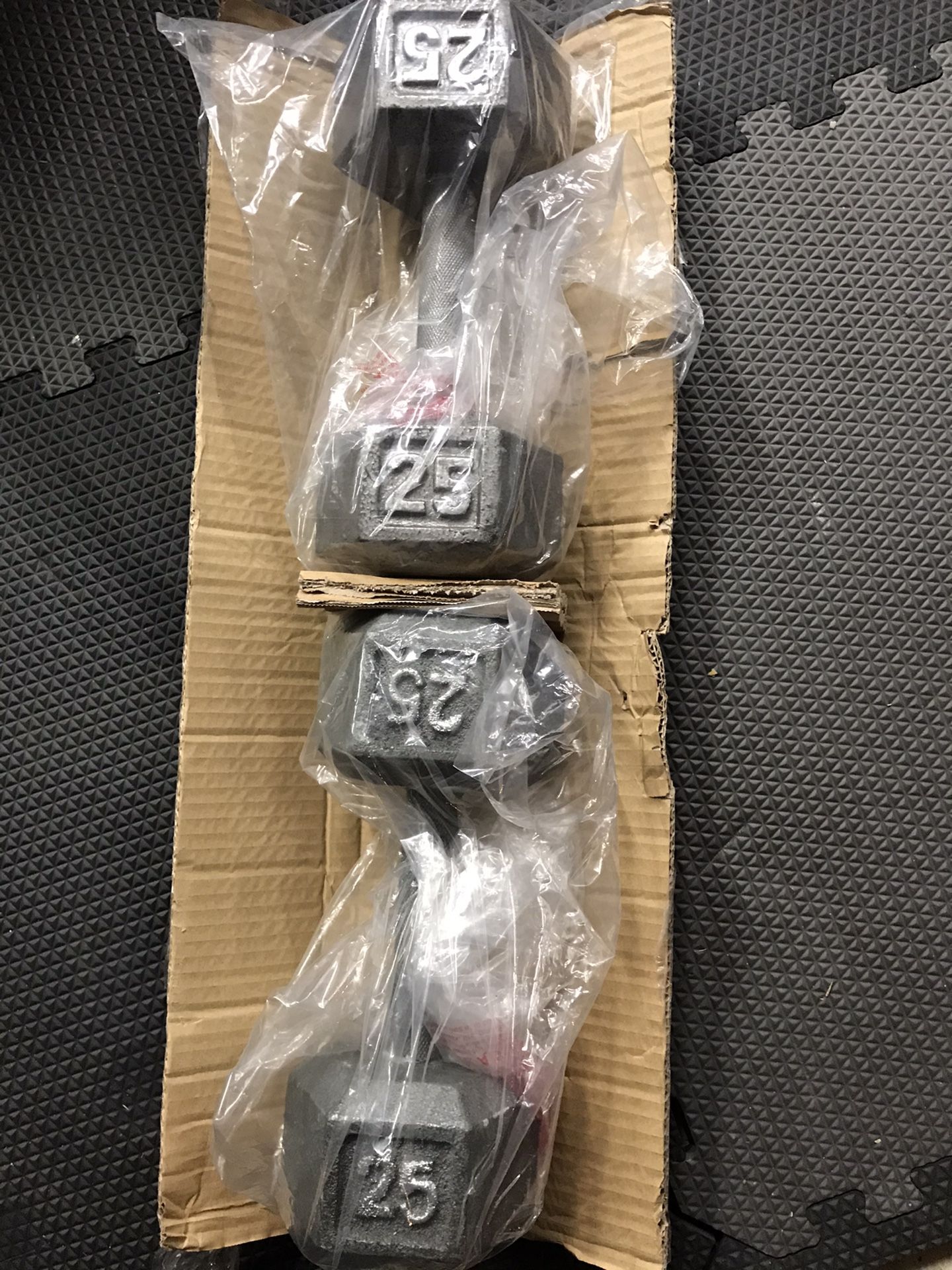 PAIR of 25 LBS Hex Dumbbells (BRAND NEW)