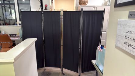 Black 4 panel room divider - pick up  only