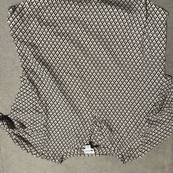 Brown and black blouse