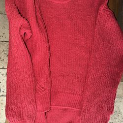 Red Sweater Women Available Sizes XS, M, L