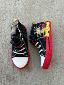 Mickey Mouse Toddler Hi Top Sneakers Size 12