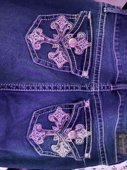 Soundgirl, Blue,  Rhinestone Cross, Bootcut Jeans