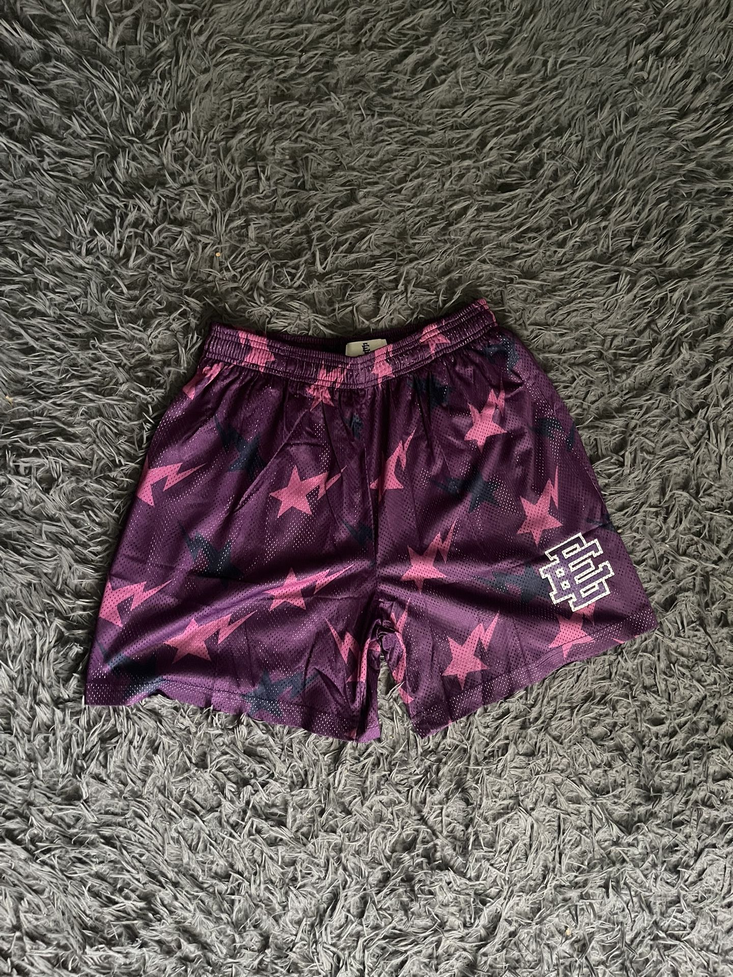 Purple Bape Eric Emanuel Shorts