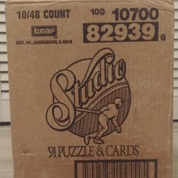 Unopened Vintage 1991 Leaf Studio Baseball Cards (10 boxes inside this case)