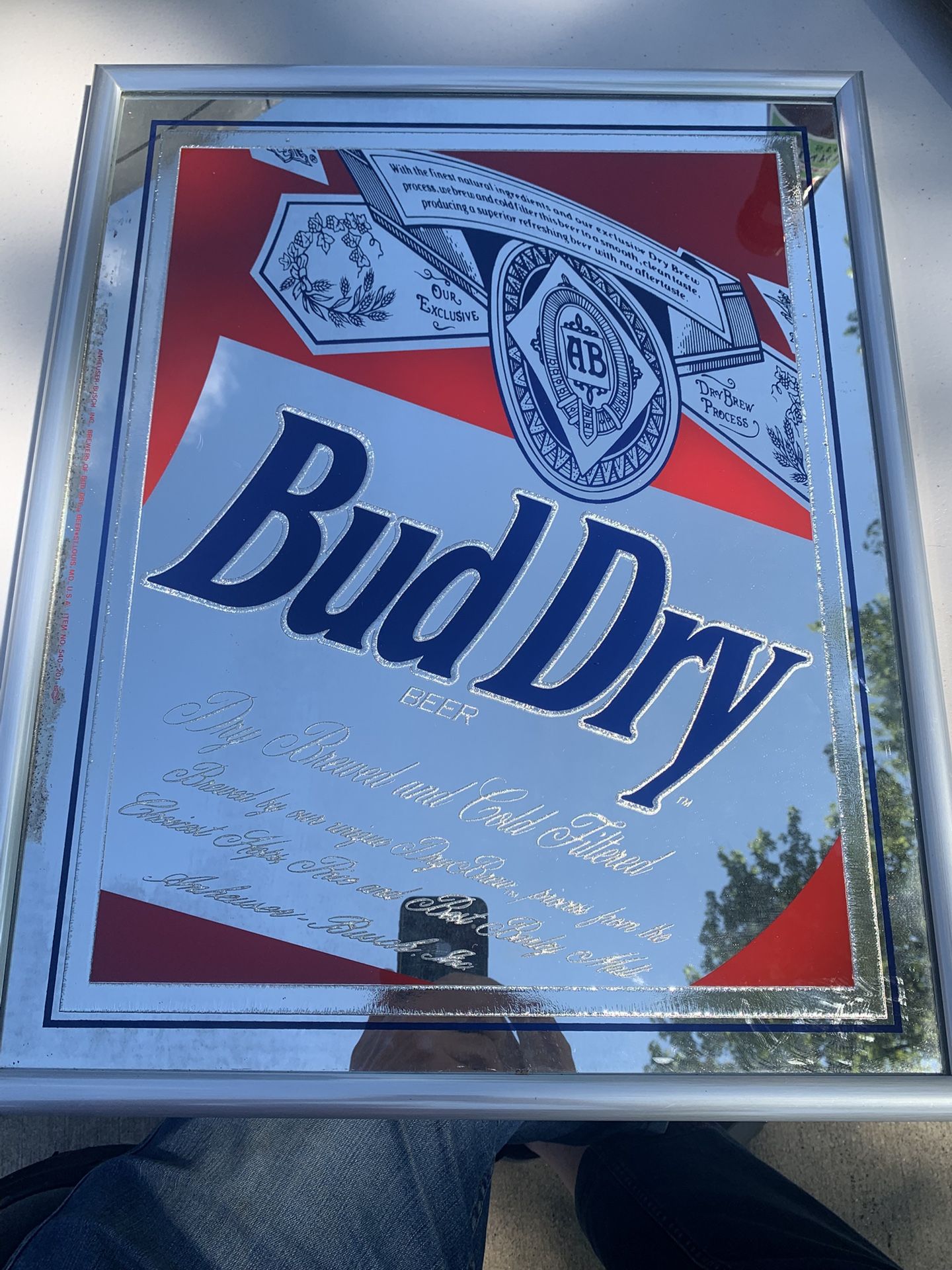 Bud Dry Advertising Mirror