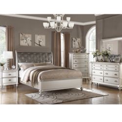 Beautiful Contemporary Queen size Complete Bedroom Set. Mattress Sold Separately 