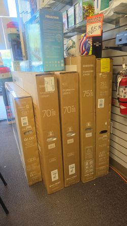 Samart Tv (toshiba, samsung, hisense) 65" 70" 75" 85" on payments with $50 down to take home