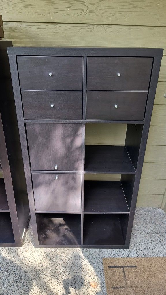 IKEA KALLAX (8-Cube) Brown Dresser w/ Drawers & Cabinets For Sale!!!