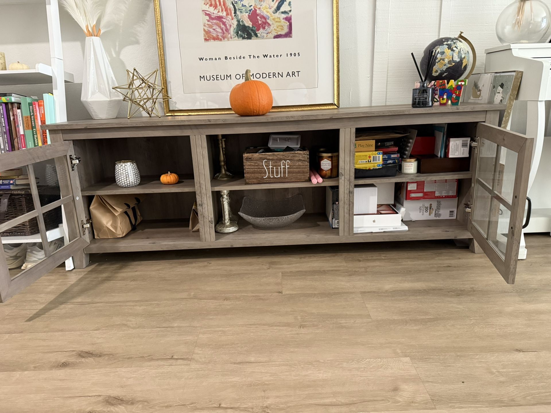 Walker Edison 70” TV Stand – Grey Wash (Excellent Condition!)