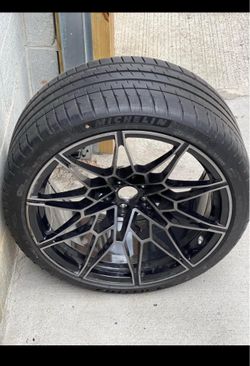 2022 G80 M3 OEM Style 826M Rim + Michelin Pilot Sport 4S Tire+ TPMS, Caps - 1 Rear