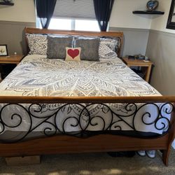 Cal King Bed Set.   NO  MATTRESS