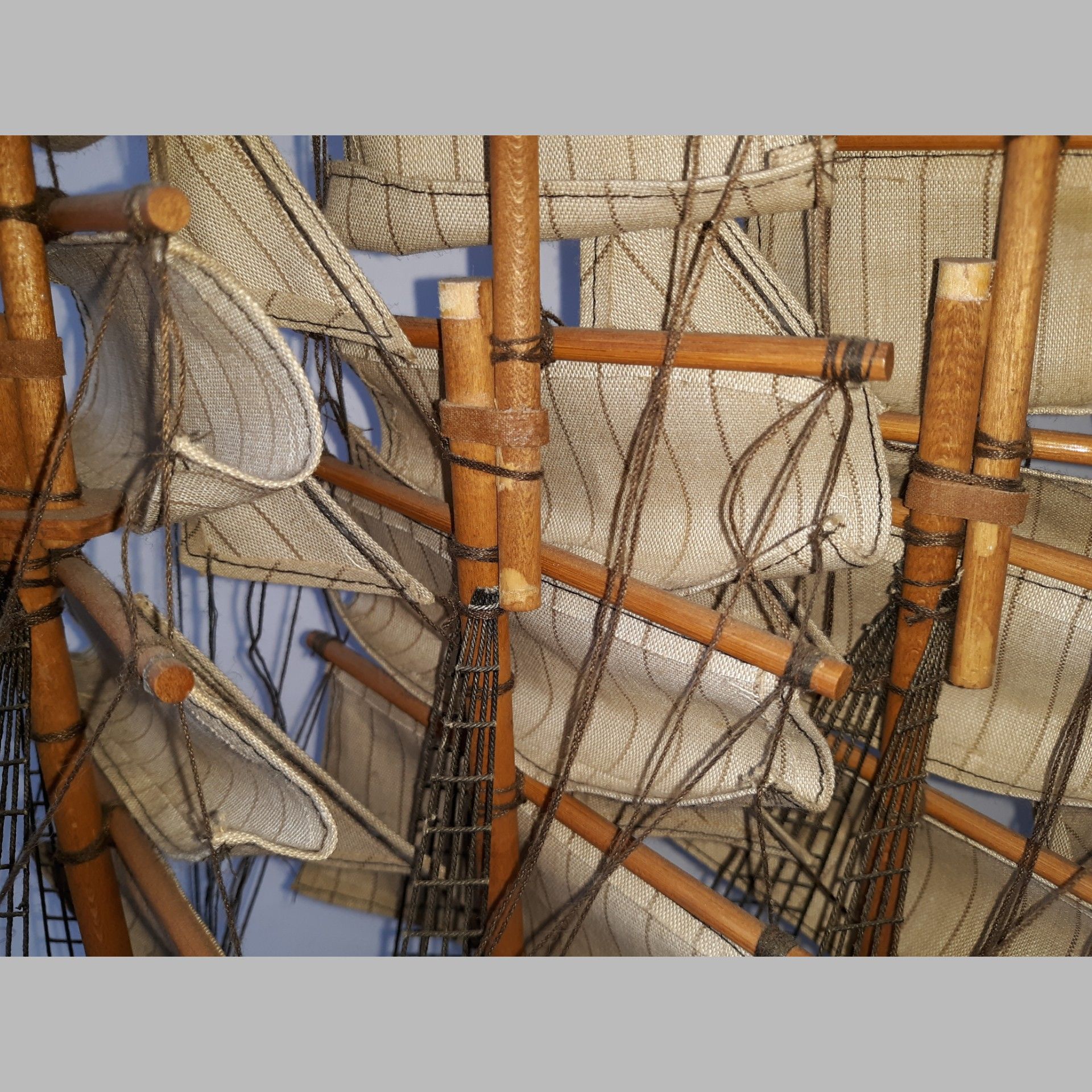 Tall Ship Model USS Valiant Wood Canvas Sails