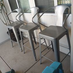 Four Metal Stools