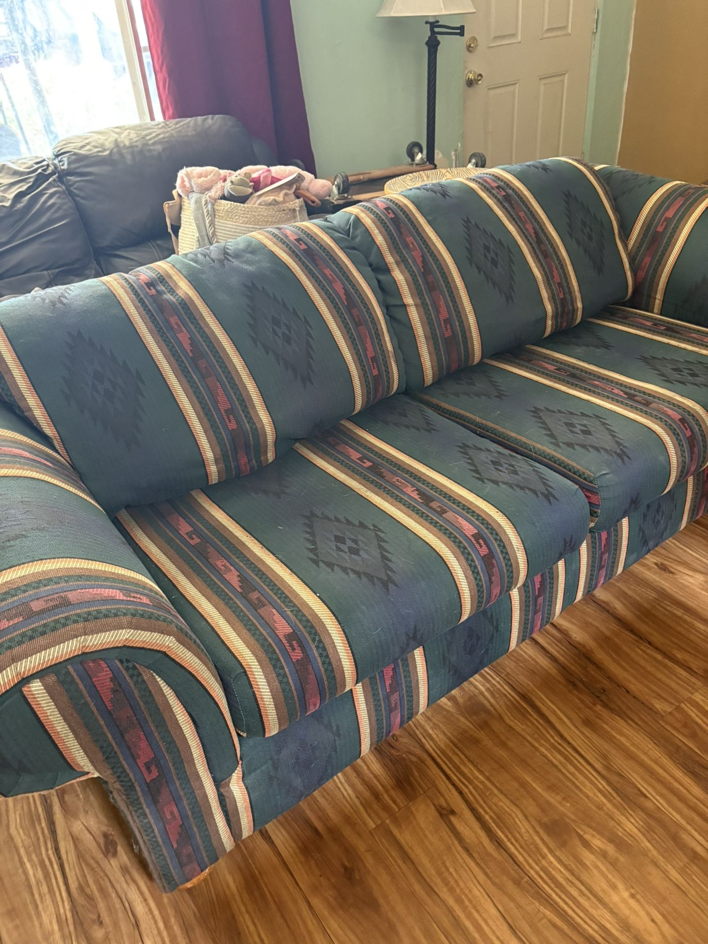 Southwest Pattern Three Seat Sofa