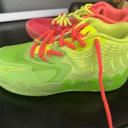 Puma MB.01 LaMelo Ball "Rick and Morty" basketball shoes. 