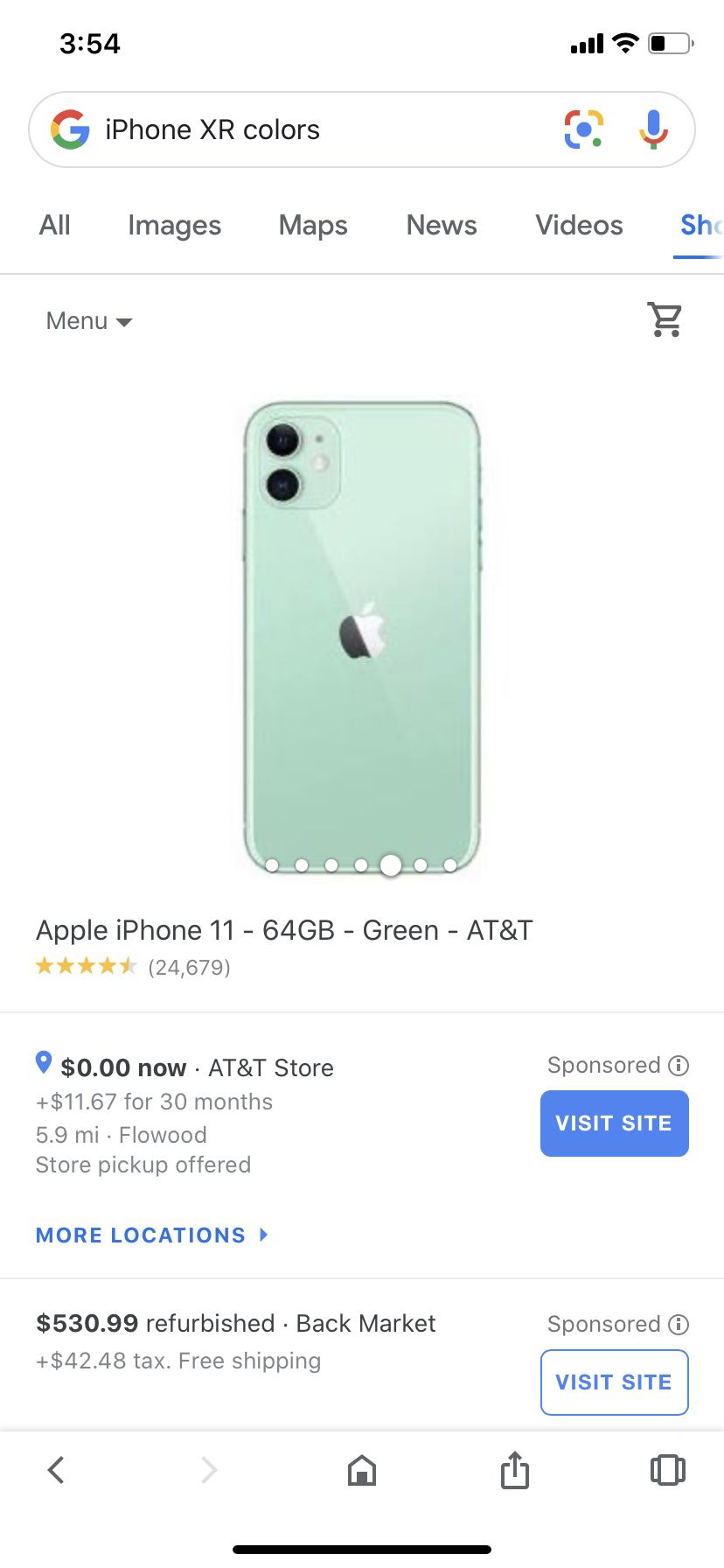 I phone 11 green