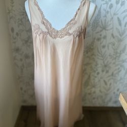 Kayser Dusty Rose Nightie Slip Dress Size Medium